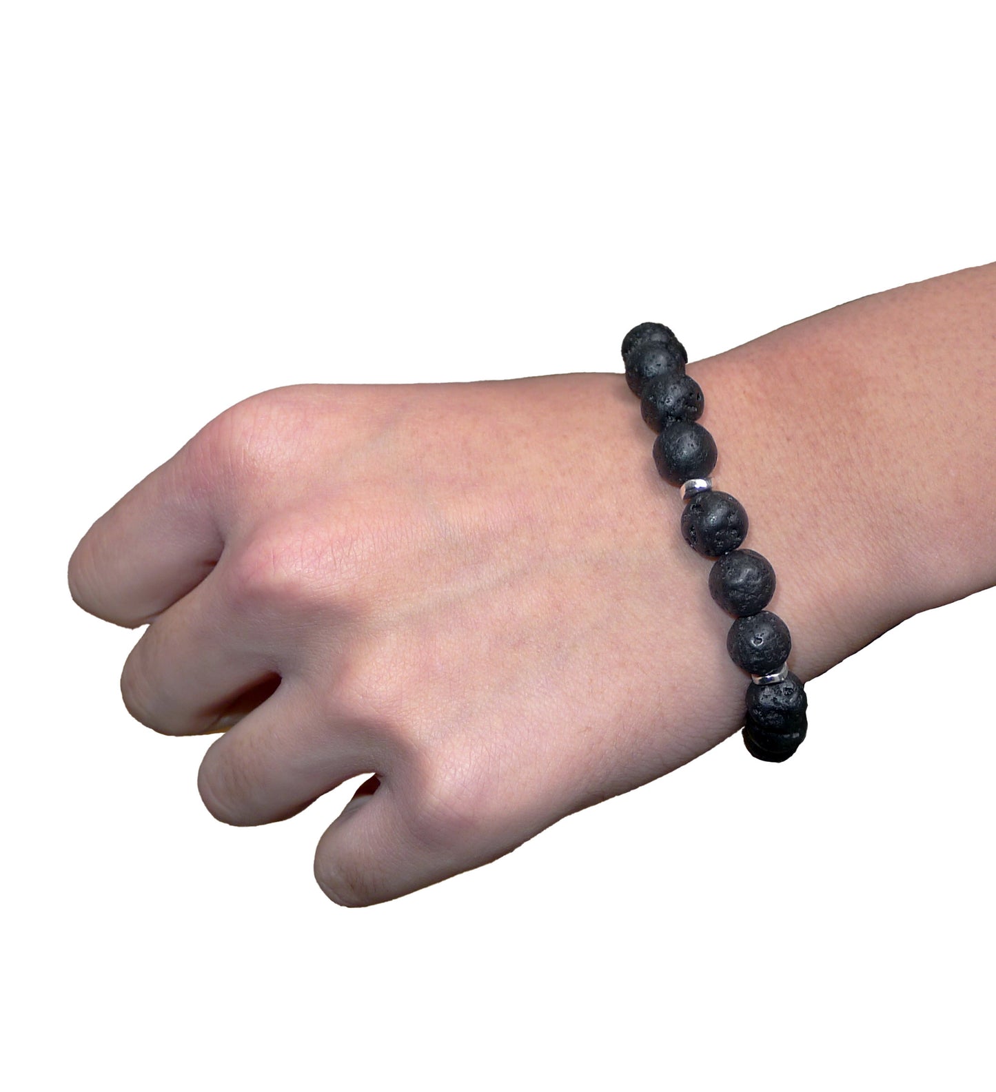 Lava Rock Chain Bracelet